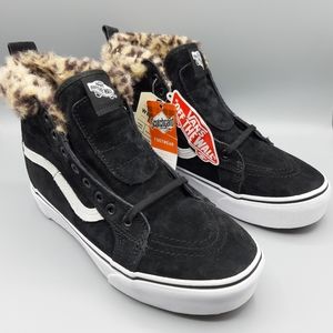 black leopard fur vans